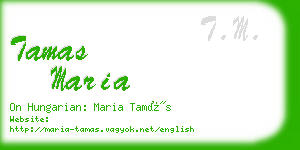 tamas maria business card